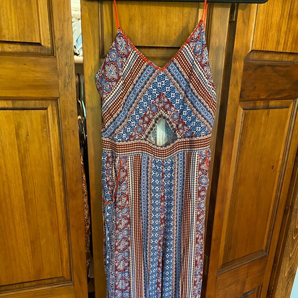 Red white and blue jumpsuit